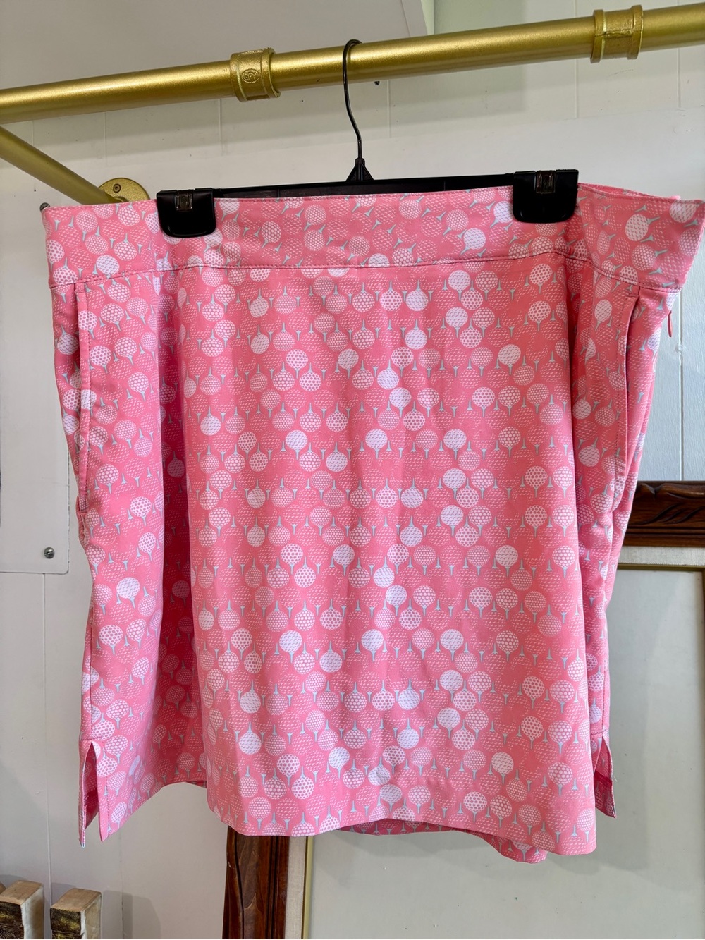Izod Golf Pickleball Tennis Skirt Skort Pink Print Athletic Shorts Plus Size 16